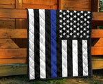Thin Blue Line Baby Blanket/Quilt - Type 1