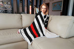 Thin Red Line Flag Throw Blanket