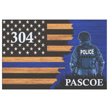 Personalized Thin Blue Line Canvas - 3