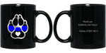 Custom Thin Blue Line Mug - K9 Heart - TK1