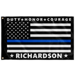 Personalized Flag - Duty Honor Courage - AR1
