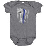 Personalized Thin Blue Line Flag Onesie - CH1-1