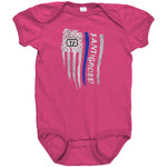 Personalized Thin Blue Line Flag Onesie - TF1