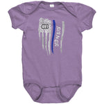 Personalized Thin Blue Line Flag Onesie - CH2-1