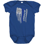 Personalized Thin Blue Line Flag Onesie - CM1
