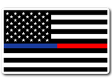 Blue and Red Line American Flag Sticker/Decal