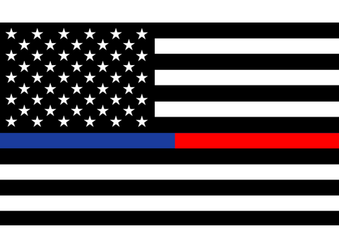 Blue and Red Line American Flag Sticker ThinBlueLineHeroes