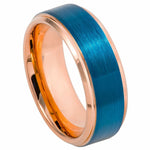 Thin Blue Line Rose Gold & Blue Ring