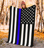 Thin Blue Line USA Blanket (Police Blanket)