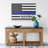 Personalized Thin Blue Line Canvas - 1