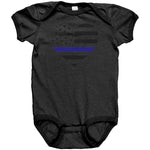 Thin Blue Line Heart - Infant Baby Onesie - AD1