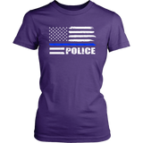 Police - Thin Blue Line Flag - Shirt + Hoodies