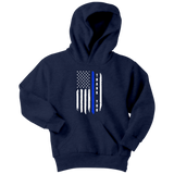 Youth "Thank You" Thin Blue Line Hoodie - Kids