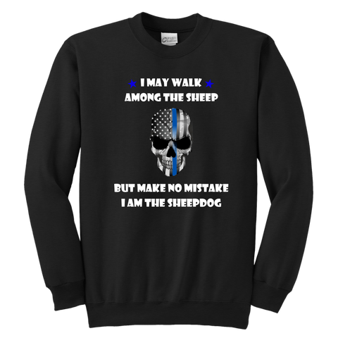 "I may walk among the sheep" - Thin Blue Line Kids Sweatshirt
