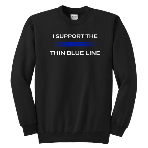 "I support the Thin Blue Line" - Kids Sweatshirt