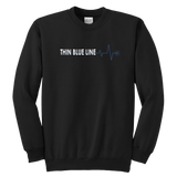 Thin Blue Line "Heartbeat" - Kids Sweatshirt