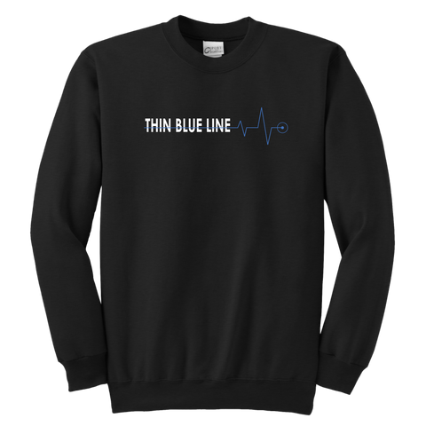 Thin Blue Line "Heartbeat" - Kids Sweatshirt