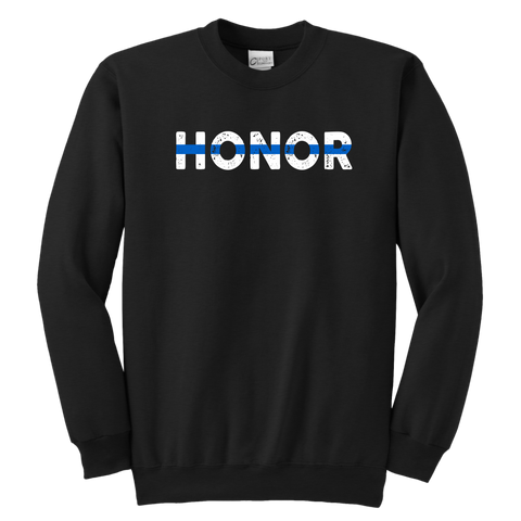 "Honor" - Thin Blue Line Kids Sweatshirt
