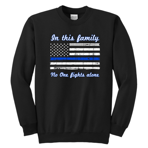 In this family no-one fights alone - Kids Sweatshirt