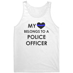 Women's My Heart Belongs To A Police Officer - Tank Top - AS1