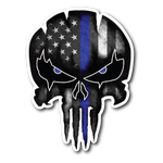 Punisher Skull - Thin Blue Line Sticker/Decal
