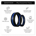 Thin Blue Line Silicone Ring for Men and Women
