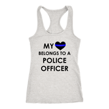 My Heart Belongs To A Police Officer - Women's Racerback Tank Top