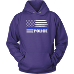 Police - Thin Blue Line Flag - Shirt + Hoodies