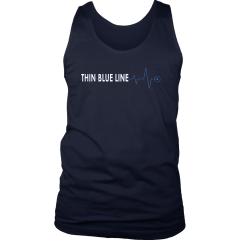 Thin Blue Line Heartbeat - Tank top