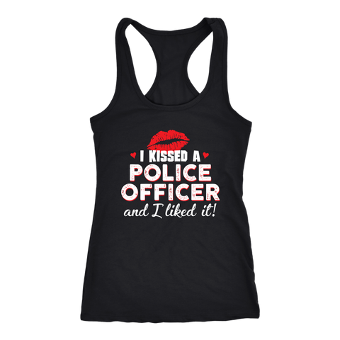 I Kissed A Police Officer - Women's Racerback Tank Top