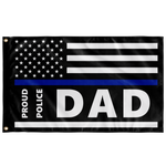 Proud Police Dad - Thin Blue Line Flag