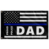 Proud Police Dad - Thin Blue Line Flag