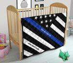 Personalized Thin Blue Line Quilt - CS1-1