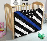 Thin Blue Line Baby Blanket/Quilt - Type 2