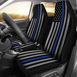 Thin Blue Line Flag - Car Seat Covers - Type 2