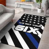 We Got Your Six - Thin Blue Line Rug