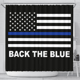 Back the Blue - Thin Blue Line Shower Curtain