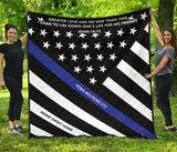 Personalized Thin Blue Line Quilt - CS1-1