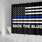 Back the Blue - Thin Blue Line Shower Curtain