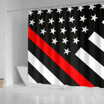 Thin Red Line Shower Curtain - Type 2