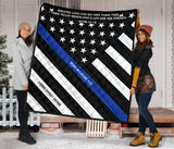 Personalized Thin Blue Line Quilt - CS1-1