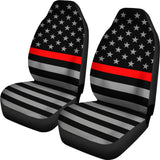 Thin Red Line Flag - Car Seat Covers 1 (Set of 2)
