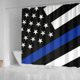 Thin Blue Line Shower Curtain - Type 1
