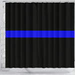 Thin Blue Line Shower Curtain - Type 3