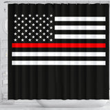 Thin Red Line Shower Curtain - Type 1