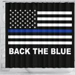 Back the Blue - Thin Blue Line Shower Curtain