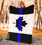 Mockup - Personalized Canada Thin Blue Line Blanket - 1