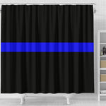 Thin Blue Line Shower Curtain - Type 3
