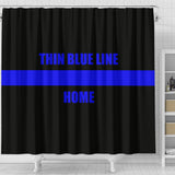 Thin Blue Line HOME - Shower Curtain