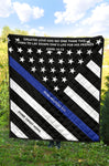 Personalized Thin Blue Line Quilt - CS1-1